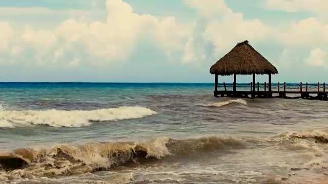 海雷暴云飓风厄玛多米尼加共和国视频素材