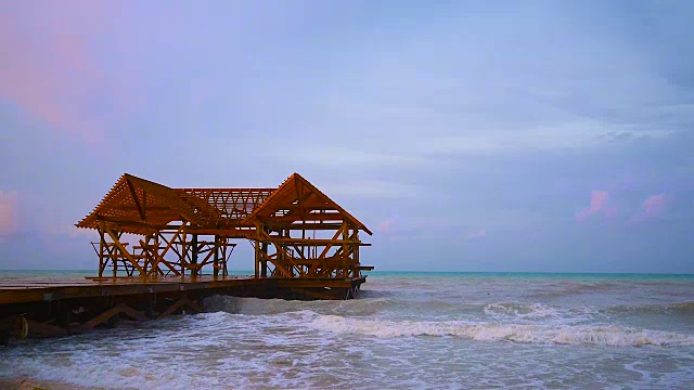 海雷暴云飓风厄玛多米尼加共和国视频素材