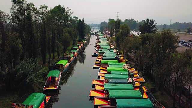 Xochimilco建立注射视频素材