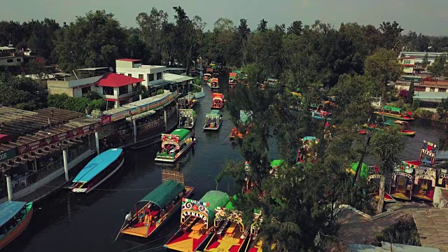 建立Xochimilco的top shot视频素材