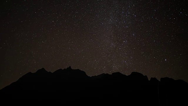 随着时间的推移，惊人的星迹在Doi Luang Chiang岛的晚上视频素材