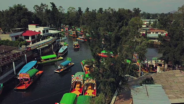 Xochimilco花园的拍摄视频素材