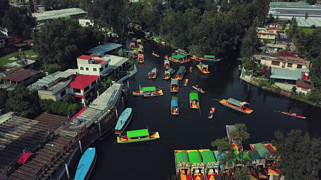 Xochimilco花园的拍摄视频素材