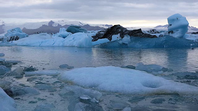 冰岛冰川湖Jokulsarlon视频素材