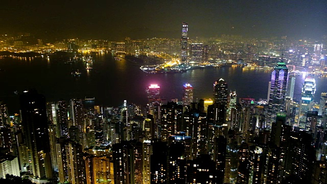 香港建筑物夜景视频素材