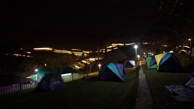 平移:露营视频素材