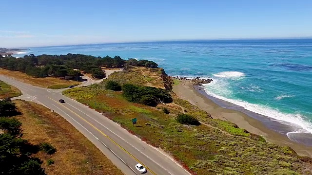 航空-太平洋海岸公路，加利福尼亚视频素材