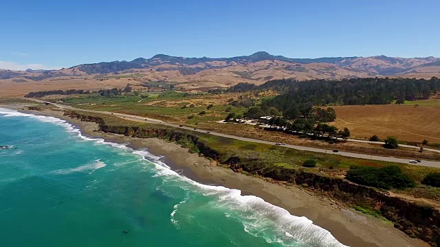 航空-太平洋海岸公路，加利福尼亚视频下载