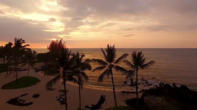 航空-夏威夷日落视频素材