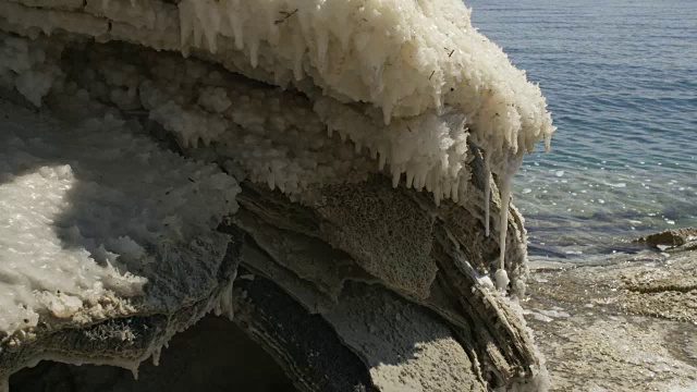 死海——地球上最低的地方，犹太沙漠以色列视频素材