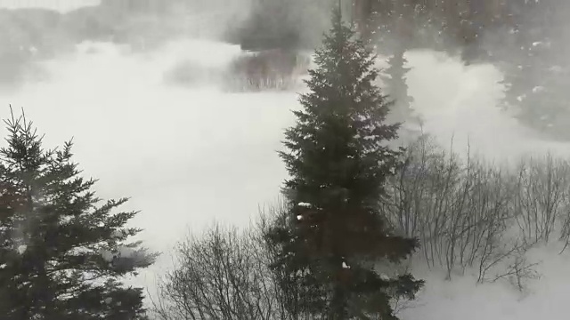 直升机在雪中降落视频下载