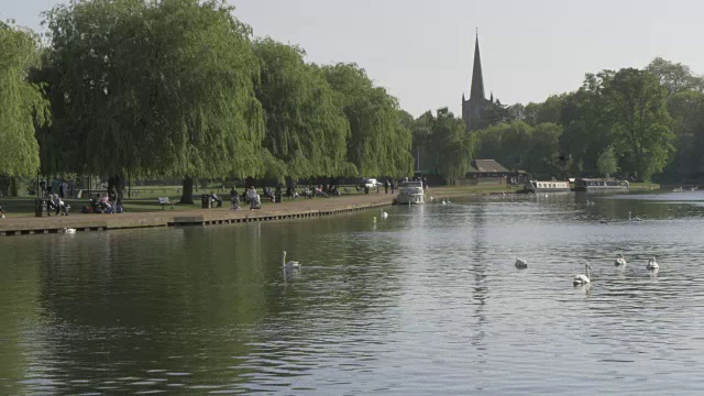 英国，欧洲，沃里克郡，埃文河畔视频素材