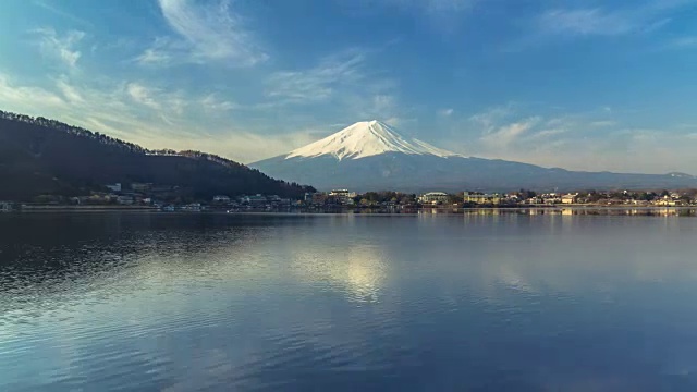 早上日本富士山。视频素材