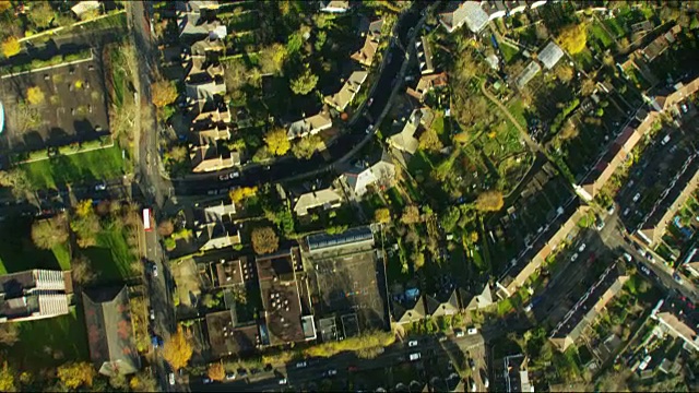 伦敦市中心住宅的鸟瞰图视频素材