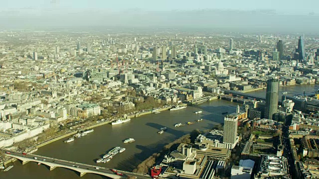 英国伦敦著名旅游景点鸟瞰图视频素材