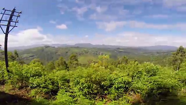 斯里兰卡风景。从经过的火车上看到的景色视频素材