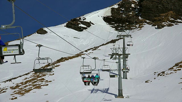 Oberjoch Skilift, Grindelwald- first, Grindelwald, Bernese Alps，瑞士，欧洲视频素材