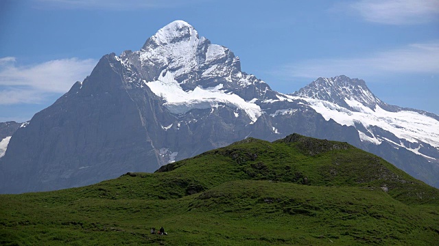 Wetterhorn, Grindelwald, Bernese Alps，瑞士，欧洲视频素材