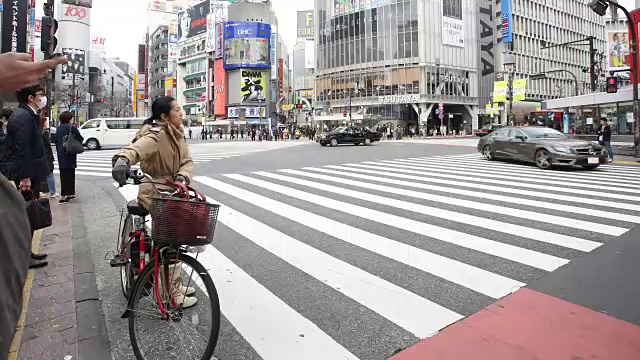 涉谷穿越时光流逝。视频素材