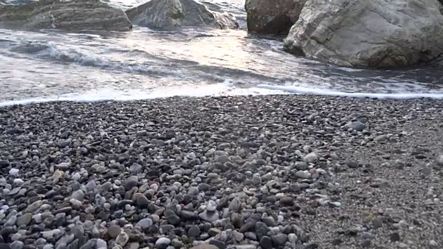 秋天的海滩和大海视频素材