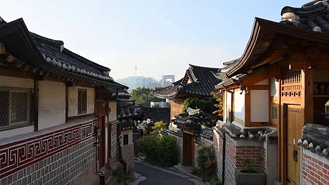 韩国首尔北川韩屋村视频素材