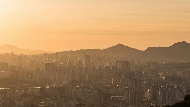 东大门古市区的日落景观视频素材