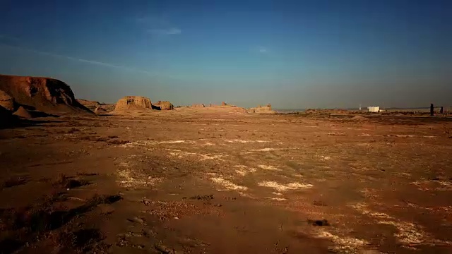 戈壁沙漠鸟瞰图视频素材