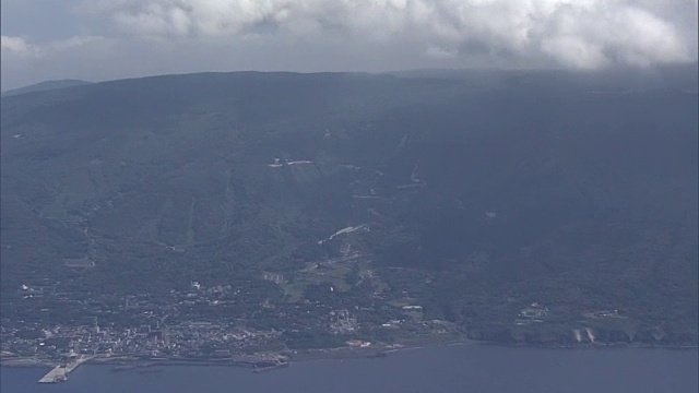 AERIAL，伊豆大岛，东京，日本视频素材