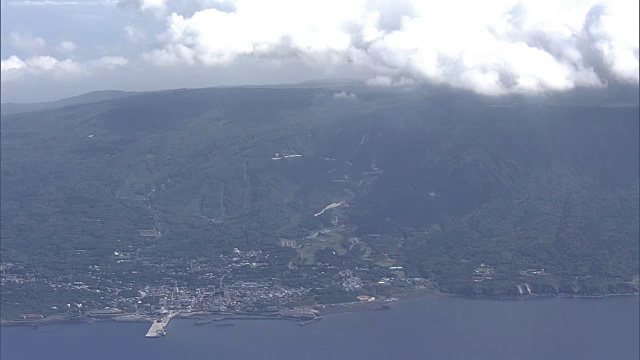 AERIAL，伊豆大岛，东京，日本视频素材