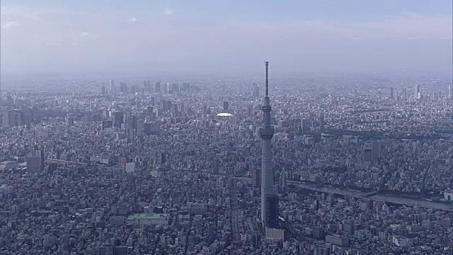 空中，东京天际线，日本视频素材