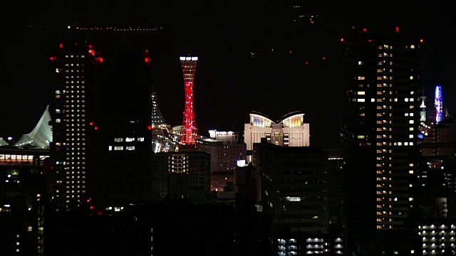 夜景神户港区，日本视频素材