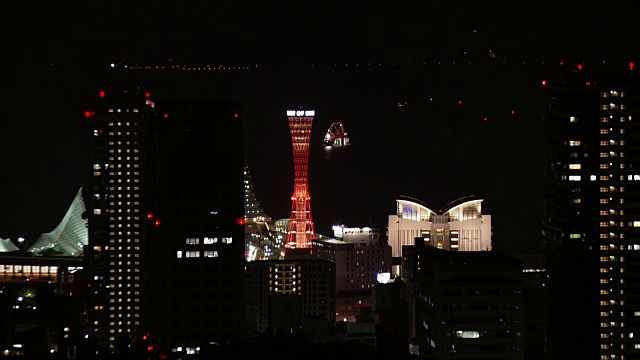 夜景神户港区，日本视频素材