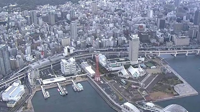 航拍，神户港，日本视频素材