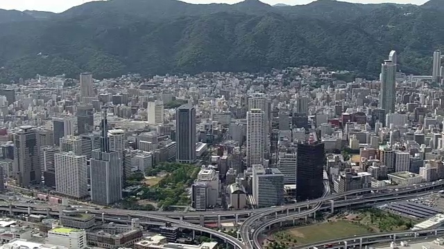 空中，神户市中心，日本视频素材