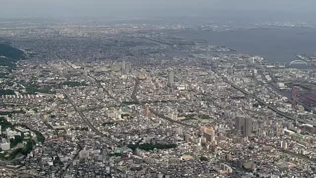 空中，神户市中心，日本视频素材