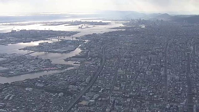 高空，神户滨水地区，日本视频素材