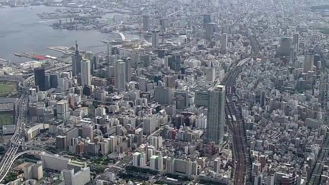 空中，神户市中心，日本视频素材