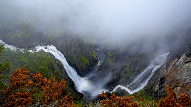 Travel Cinemagraphs - Vøringfossen瀑布，挪威视频素材