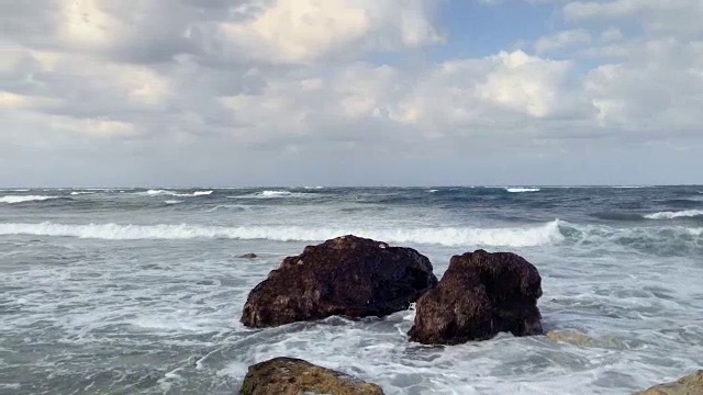 美丽的蓝色海浪视频素材