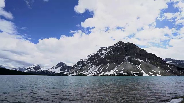 壮观的湖泊和山景，加拿大视频素材