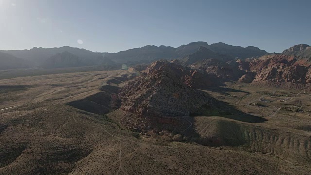 航空景观的红岩峡谷拉斯维加斯视频素材