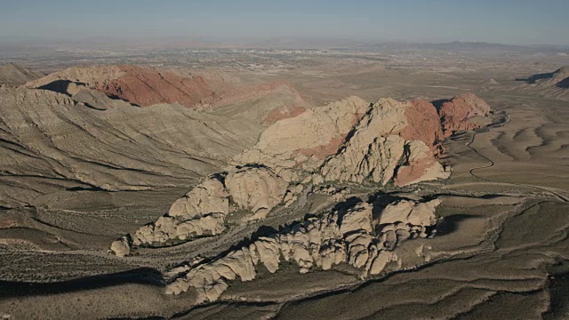 航空景观的红岩峡谷拉斯维加斯视频素材