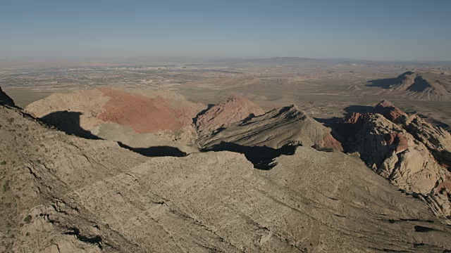 航空景观的红岩峡谷拉斯维加斯视频素材