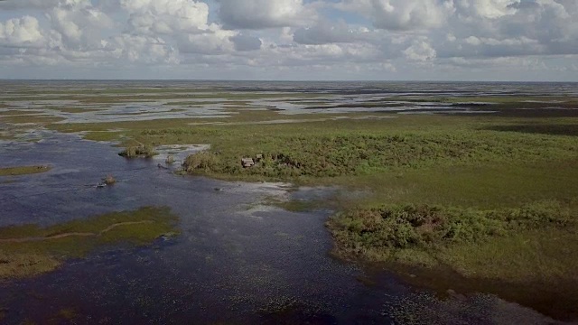 空中拍摄的佛罗里达大沼泽地视频素材