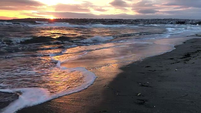 日落海滩视频素材