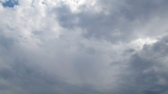 灰色雨云在天空中移动。间隔拍摄视频素材