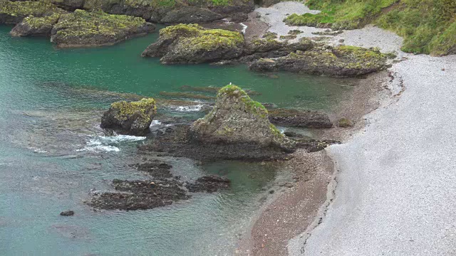 邓诺塔城堡附近的苏格兰海岸视频素材