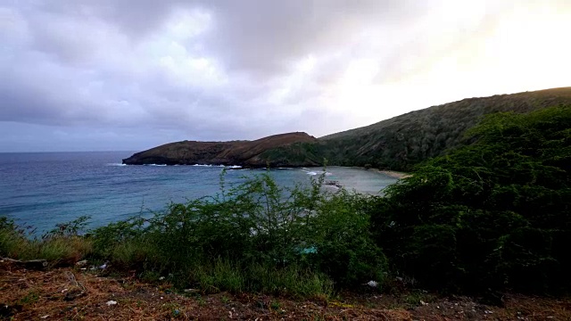 夏威夷瓦胡岛的哈瑙玛湾视频素材