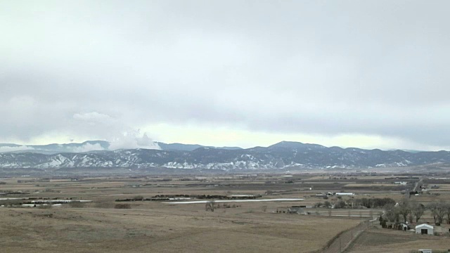 下雪的冷锋，时间流逝视频素材