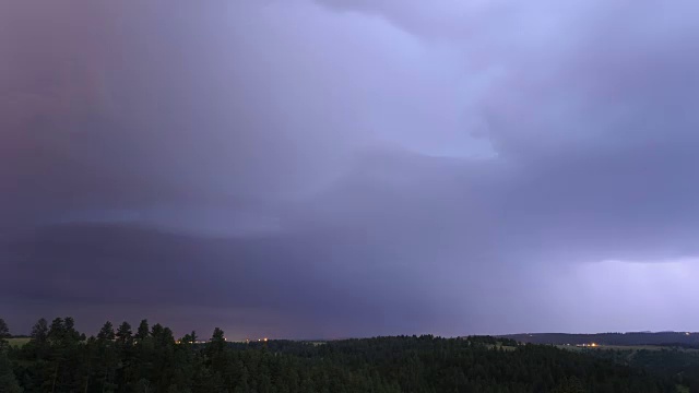 晚上雷雨，时间流逝视频素材